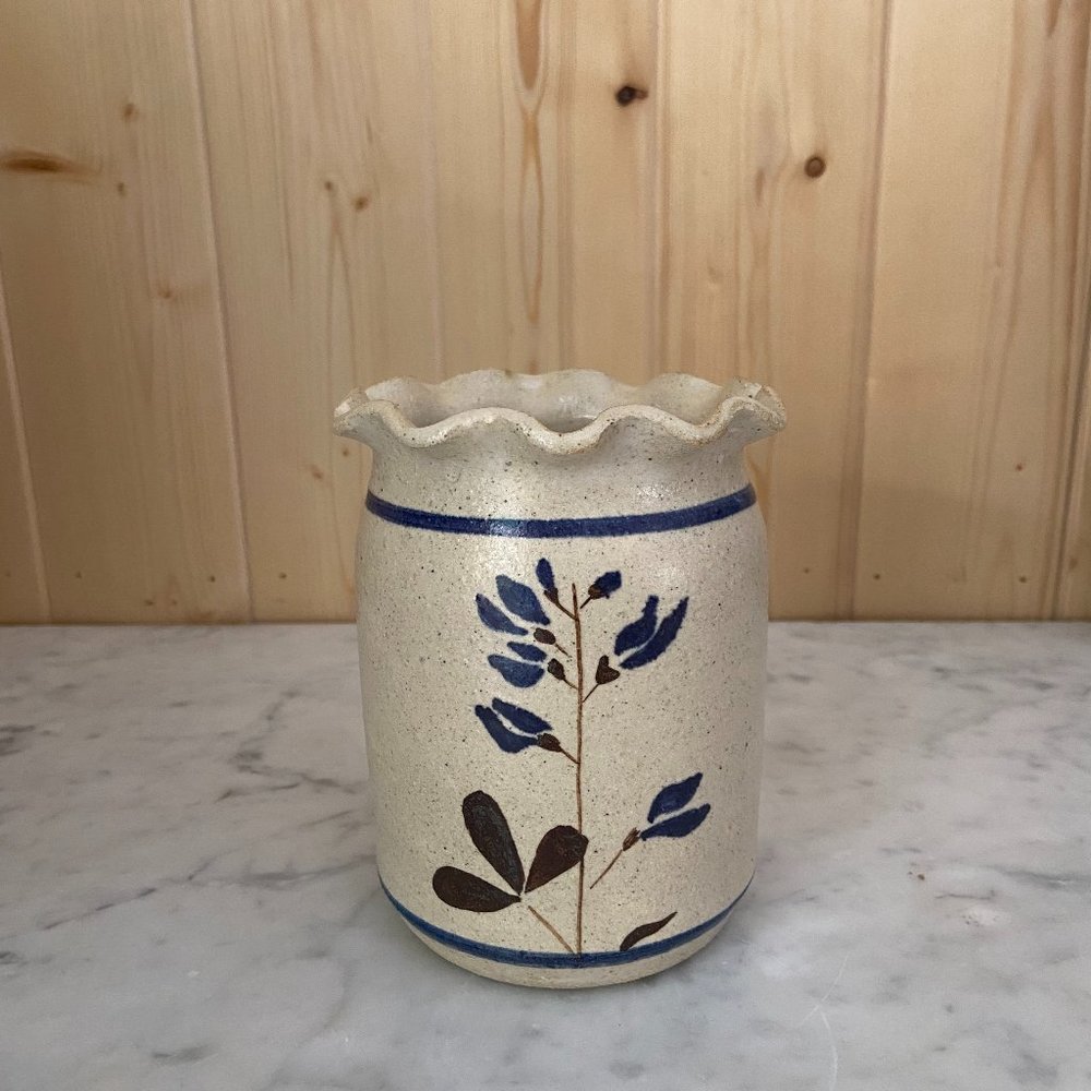 Handmade Ceramic Small Utensil Holder/ Crock